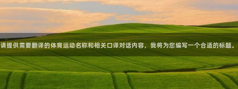 球友会体育最新版下载：请提供需要翻译的体育运动名称和相关口译对话内容，我将为您编写一个合适的标题。